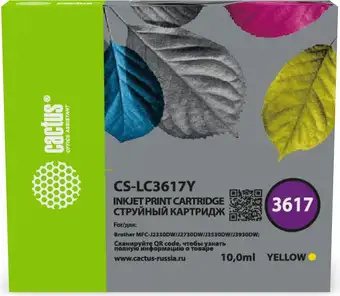 Картридж CACTUS CS-LC3617Y (аналог Brother LC3617Y) – изображение в каталоге