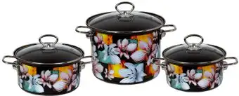 Набор кастрюль КМЗ Адель 5 1 Элит (3шт, коричневый) – изображение в каталоге