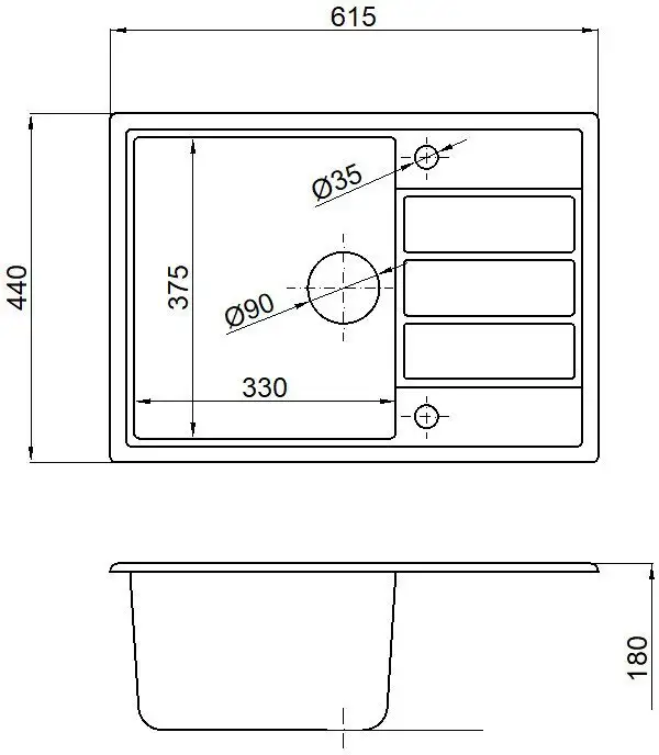 Кухонная мойка Marblan Recta R (серебристый) - фото товара