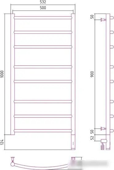 Полотенцесушитель Сунержа Галант 3.0 100x50 31-5801-1050 - фото товара