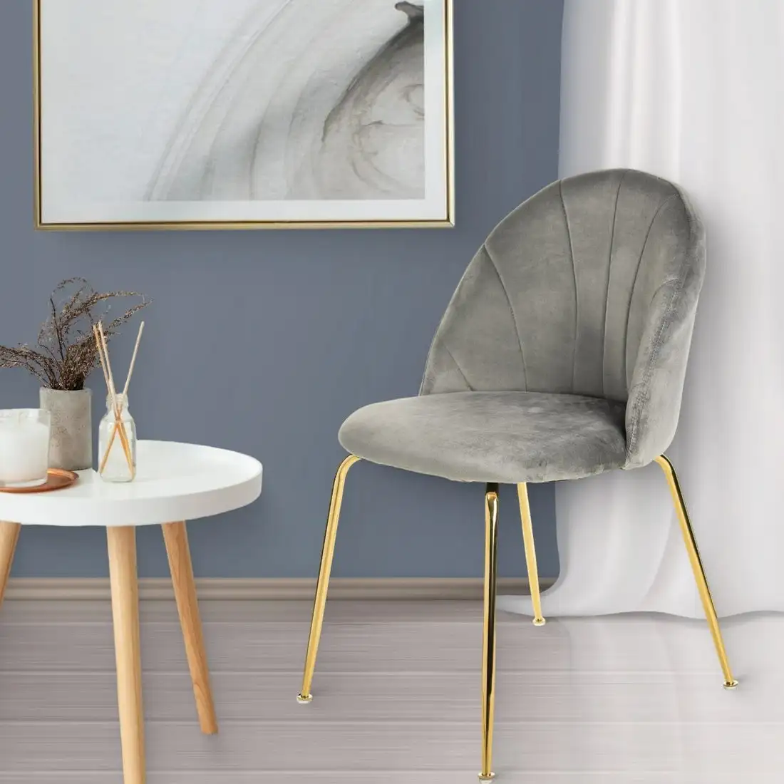 Стул Mio Tesoro Паола DC-125М (серый/золото, G062-38) – фото товара