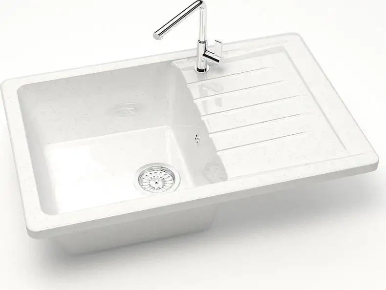 Кухонная мойка MARRBAXX Карельский камень модель 16/G31 (белый) - фото товара