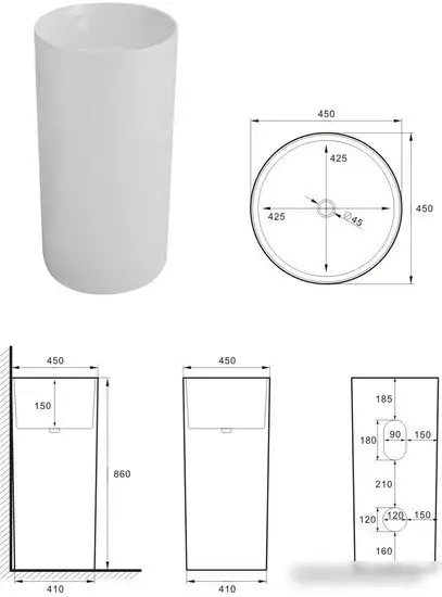 Умывальник SantiLine SL-4014 - фото товара