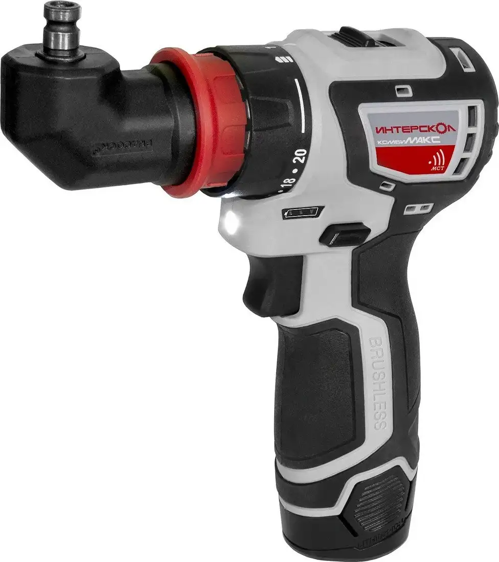 Дрель-шуруповерт Интерскол КомбиМАКС ДА-10/12В 36 687.2.2.79 (с 2-мя АКБ, кейс) – фото товара