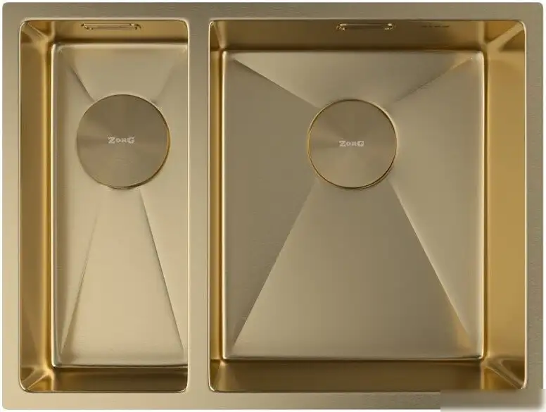Кухонная мойка ZorG Zerox 58-2 U / IF-L PVD Gold - фото товара