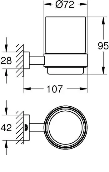 Стакан для зубной щетки и пасты Grohe Essentials Cube 40755001 – фото товара