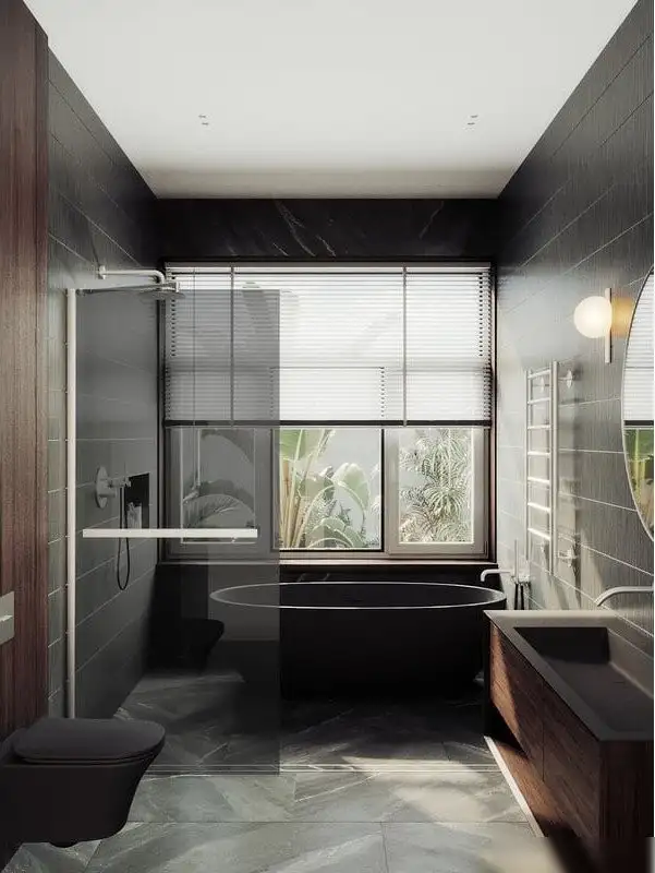 Душевая стенка MaybahGlass 89x195 MGD-735-5ш (графитовое стекло/хром матовый) - фото товара