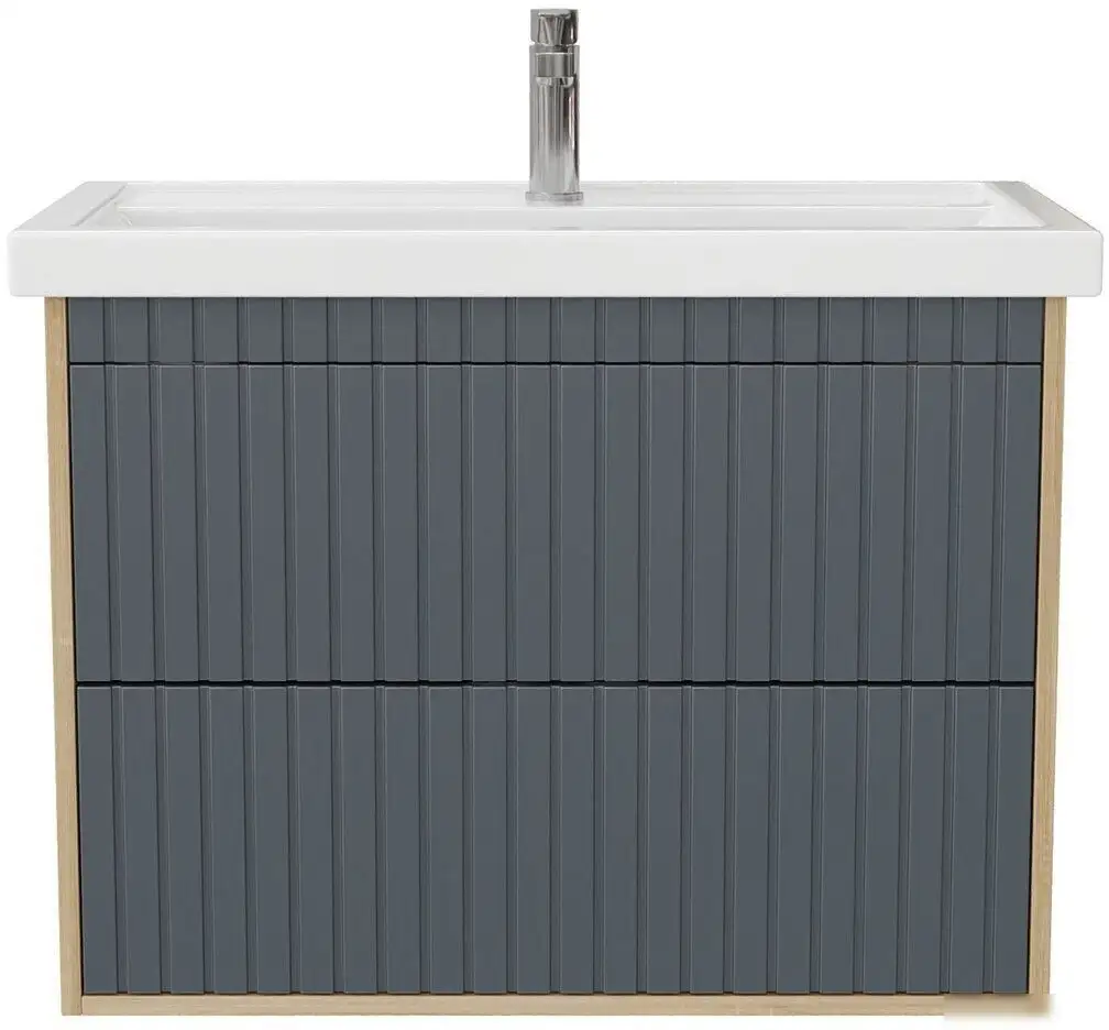 Onika Тумба под умывальник Дайлер 80 108062 (графит/дуб сонома) – фото товара