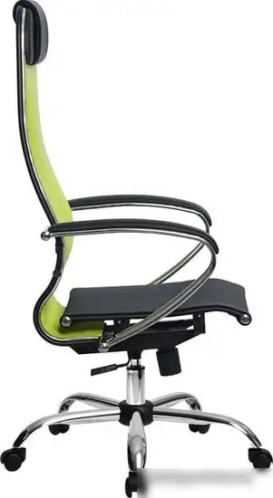 Кресло Metta SU-1-BK Комплект 4, Ch ов/сечен (пластиковые ролики, лайм) – фото товара