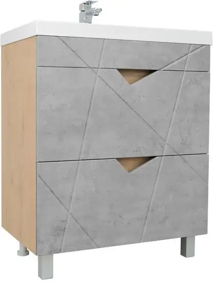 Doratiz Тумба под умывальник Doratiz Фьорд 70 9908.185 (дуб бунратти/цемент) – изображение в каталоге