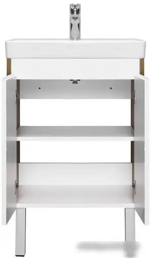 Акватон Тумба под умывальник Сканди Doors 55 1A278801SDZ90 (белый/дуб рустикальный) – фото товара