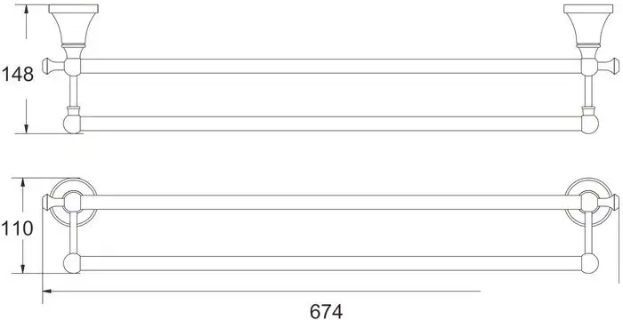 Держатель для полотенца Rose RG1927T – фото товара