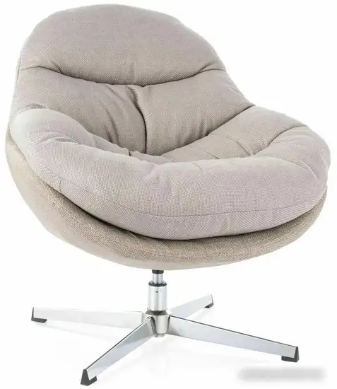 Интерьерное кресло Signal Peggie (серый/бежевый/хром) – фото товара