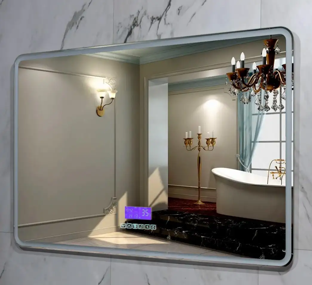 Пекам Зеркало Marta 1 80x60 marta1-80x60M (с подсветкой,с многофункциональной панелью) – фото товара