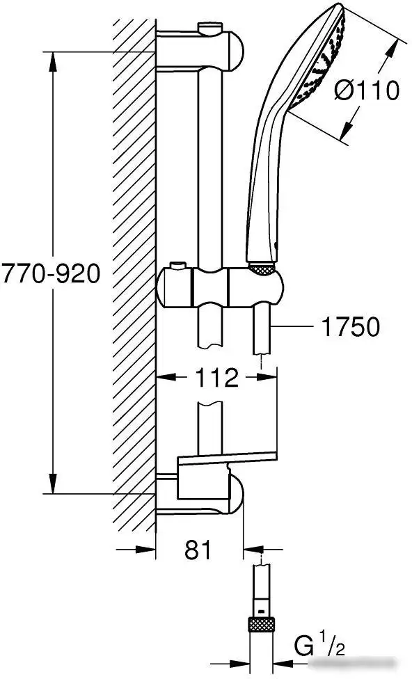 Душевой гарнитур Grohe Euphoria 110 Mono [27267001] - фото товара
