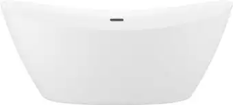 Ванна Wellsee Carefree Dove 168x73 23290103R (отдельностоящая ванна белый глянец, экран, ножки, сифон-автомат матовый черный) - изображение в каталоге