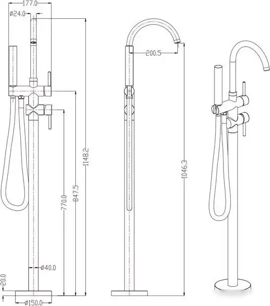 Смеситель Grocenberg GB900 (золото матовый) - фото товара