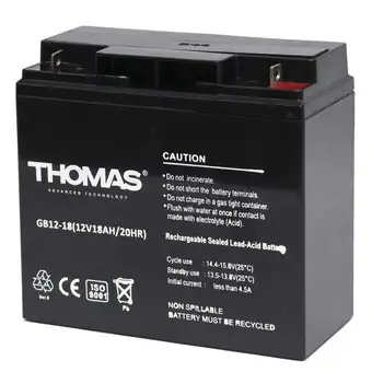 Аккумулятор для ИБП Thomas GB 12-18 Ah – изображение в каталоге