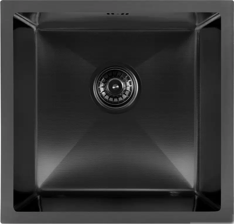 Кухонная мойка ARFEKA ECO AR 450*450 BLACK PVD NANO DECOR MILLET GRAINS - фото товара
