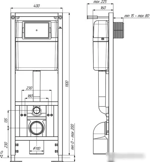 Инсталляция для унитаза Ани Пласт WC1010 - фото товара