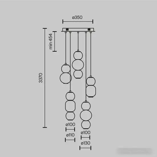 Подвесная люстра Maytoni Drop MOD273PL-L80G3K – фото товара