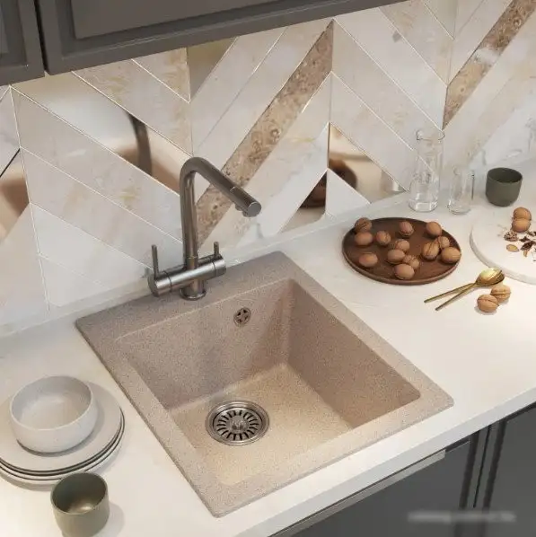 Кухонная мойка Mixline ML-GM14 551900 (песочный) - фото товара