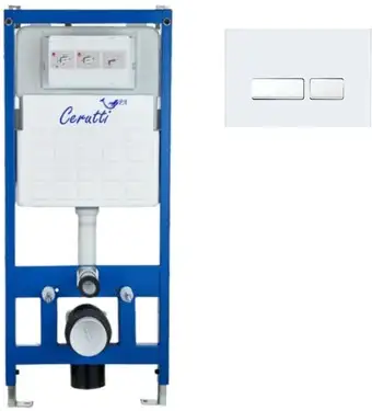 Инсталляция для унитаза Cerutti Spa CR555+CR06WH (белая)