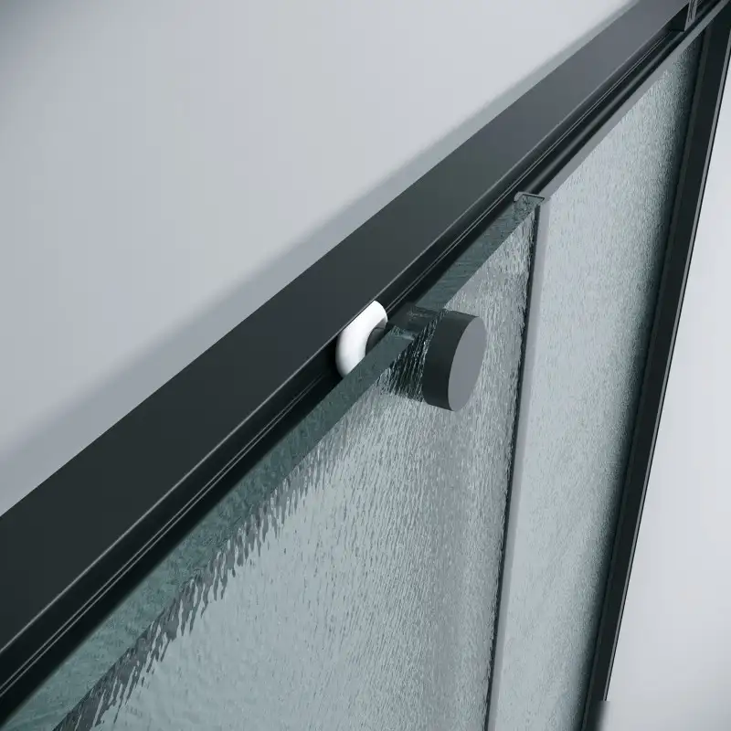 Душевой уголок Grossman Galaxy 80x80x195 300.K33.01.8080.21.02 (черный матовый/шиншилла стекло) - фото товара