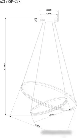 Подвесная люстра Arte Lamp Frodo A2197SP-2BK – фото товара