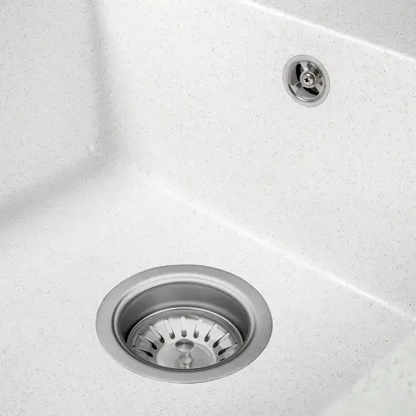 Кухонная мойка Saniteco Fama (белый с сифоном) - фото товара