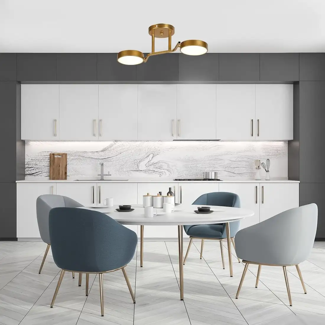 Припотолочная люстра Escada 10273/2 LED (Champagne Gold) – фото товара