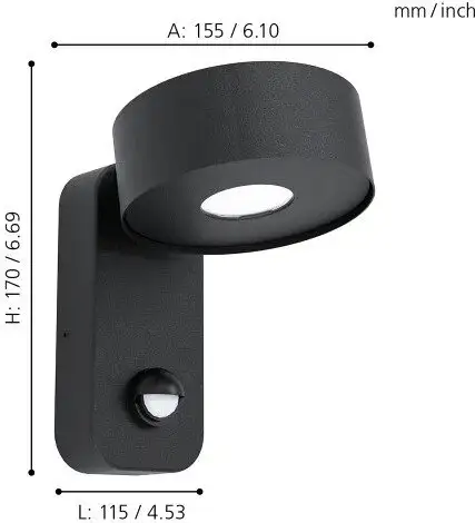 Уличный настенный светильник Eglo Palosco 98738