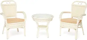 Набор садовой мебели TetChair Andrea (ротанг/белый) – изображение в каталоге