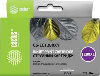 Картридж CACTUS CS-LC1280XY (аналог Brother LC1280XLY) – изображение в каталоге