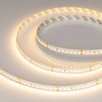 Светодиодная лента Arlight 7.7W/m 144LED/m 2835SMD теплый белый 5M RT-A144-10mm 24V Warm2700 038781 – изображение в каталоге
