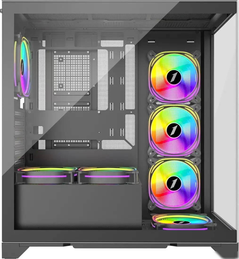 Корпус 1stPlayer Mi8 MI8-BK-3FC7R-1FC7 (черный) – фото товара