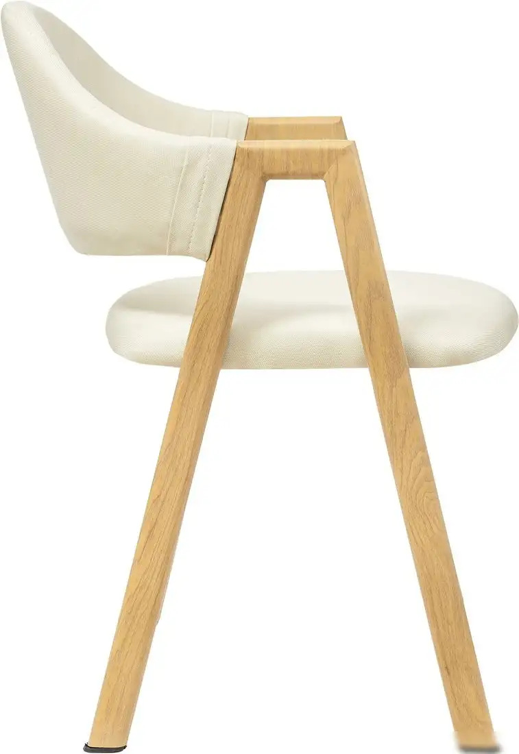 Стул с подлокотниками Mio Tesoro Луна DC-048A (белый/дерево) – фото товара