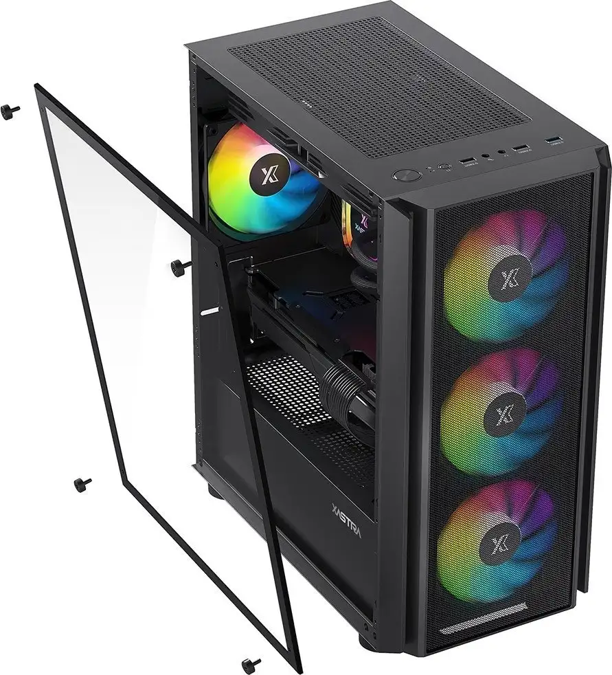 Корпус XASTRA A402M 4FRGB (черный) – фото товара