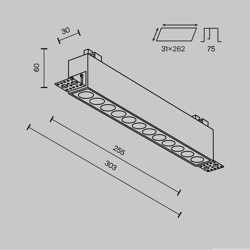 Точечный светильник Technical DL065-20W3-6K-TRS-B – фото товара