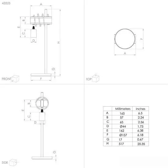 Настольная лампа Eglo Townshend 4 43525