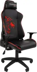 Игровое (геймерское) кресло CHAIRMAN Game 40 (экокожа, черный/красный) – изображение в каталоге