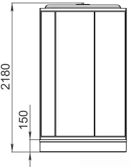 Душевая кабина Domani-Spa Simple 99 90x90 (тонированное стекло/черный) - фото товара