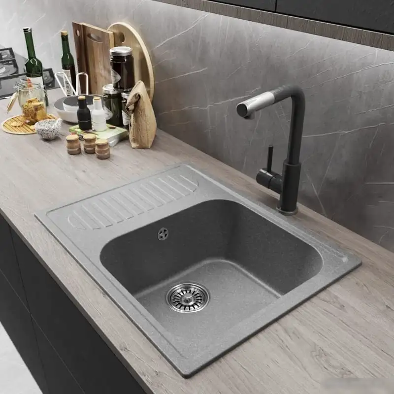 Кухонная мойка Mixline ML-GM18 551976 (графитовый) - фото товара