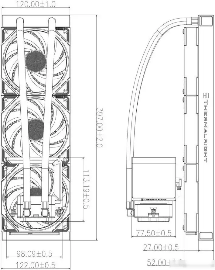 Система жидкостного охлаждения для процессора Thermalright Levita Vision 360 ARGB (белый) – фото товара