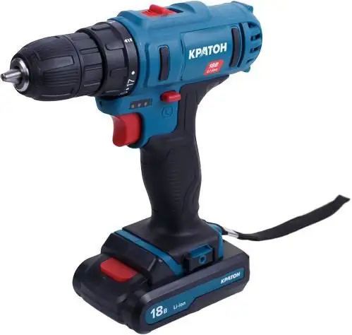 Дрель-шуруповерт Кратон CD-18-Li-2.0 31101057 (с 2-мя АКБ 2 Ач, кейс, оснастка) – фото товара