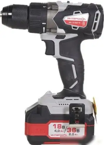 Дрель-шуруповерт Интерскол ДА-13/36В 70 814.2.2.70 (с 2-мя АКБ, кейс) – фото товара