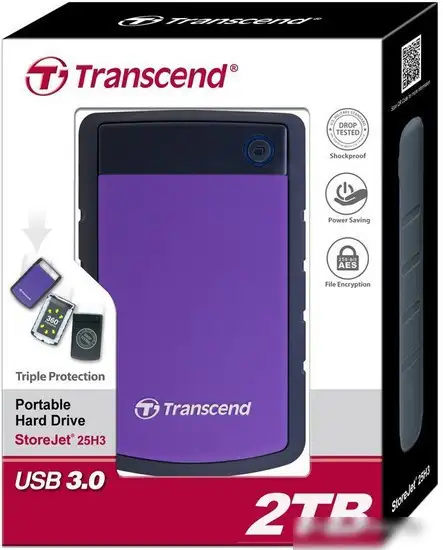Внешний жесткий диск Transcend StoreJet 25H3P 2TB (TS2TSJ25H3P) – фото товара