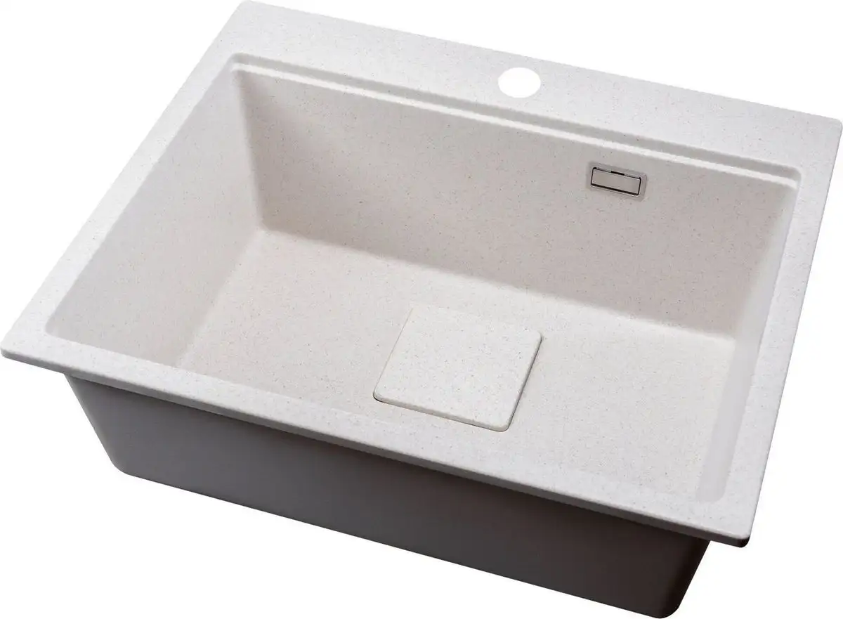 Кухонная мойка Marblan Comfort 60 (бежевый, с сифоном) - фото товара