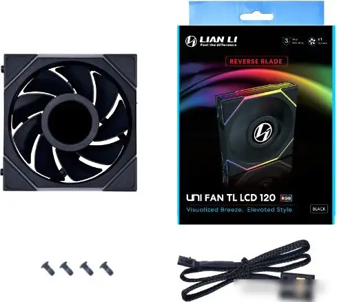 Вентилятор для корпуса Lian Li Uni Fan TL LCD 120 Reverse G99.12RTLLCD1B.R0