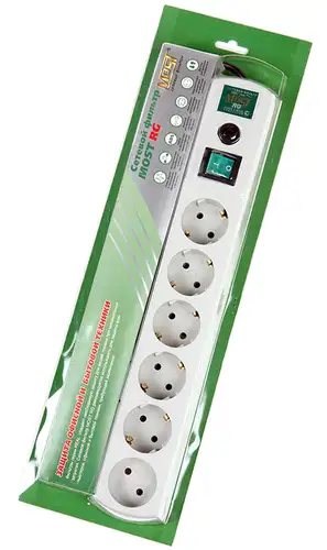 Сетевой фильтр Most RG-6 (10м, 6 розеток, белый) – изображение в каталоге